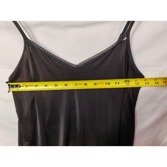 JONES NEW YORK Black Lace Trim Slip Dress Camisole Lingerie Small - Picture 3 of 5